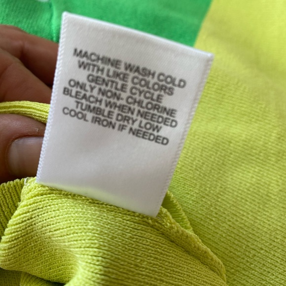 Juicy Couture cropped color block sweater blue green colorway new with tags - Picture 6 of 9